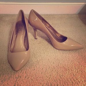 Shiny Nude BCBG Paris Heels Size 8.5